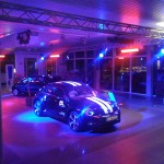 Lichttraverse zur Fahrzeug-Präsentation